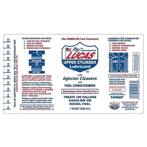 Image of Lucas Oil Fuel Treatment, 1 Quart | Pack of 2