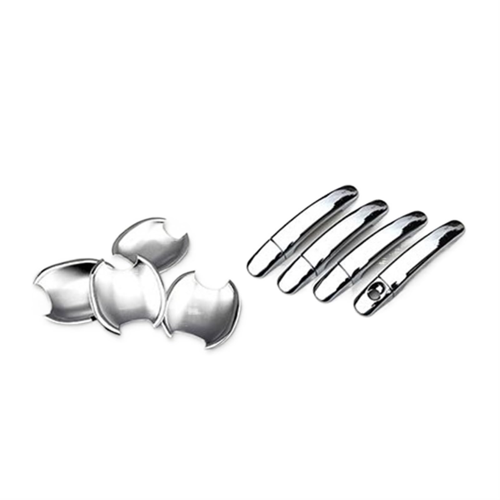 Drezzo Handle And Bowl Car Exterior Door Handle For Chevrolet For Captiva 2006-2016 Chrome Door Handle Covers(Handle And Bowl)