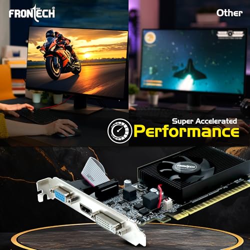 FRONTECH GT730-4GD3 Graphics Card with 4 GB DDR3 64 BIts PCI Express RAM, Quality Gaming Graphics Card, Single Cooling Fan, 3 Years Warranty... - Image 6