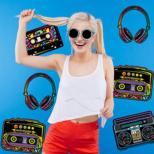 80's Party Decorations, 80's Cutouts Large Cassette Player Cutouts