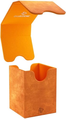 Miniatura 2 de Caja de almacenamiento de cartas GameGenic Caja de cubierta Squire XL Naranja 100CT Durable y resistente para almacenamiento de cartas TCG, OCG