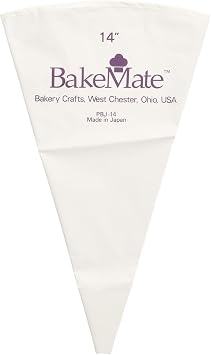 BakeMate Reusable Pastry Bag, 14", Double-Coated Polyurethane Cake Piping Bag, Reinforced Bottom, Stitched Boarder, For Piping Frosting on Cakes, Cupcakes, and Cookies - 14"
