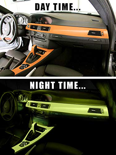VViViD DECO65 Glow in The Dark Orange Luminous Finish Self-Adhesive Craft Vinyl 12