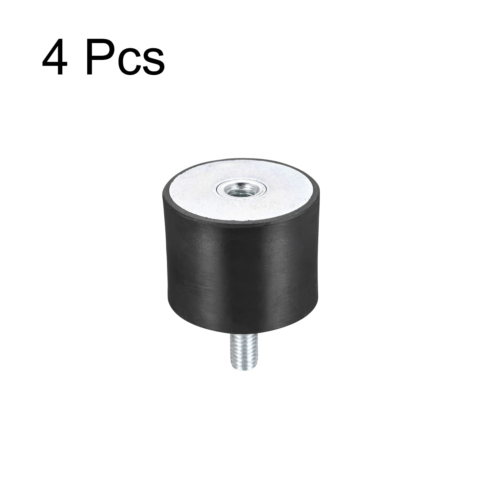 sourcing map 4pcs Silent Bloc M10 Mâle/Femelle Support Caoutchouc Amortisseur Vibration Isolateur Choc Absorbeur D50mmxH40mm
