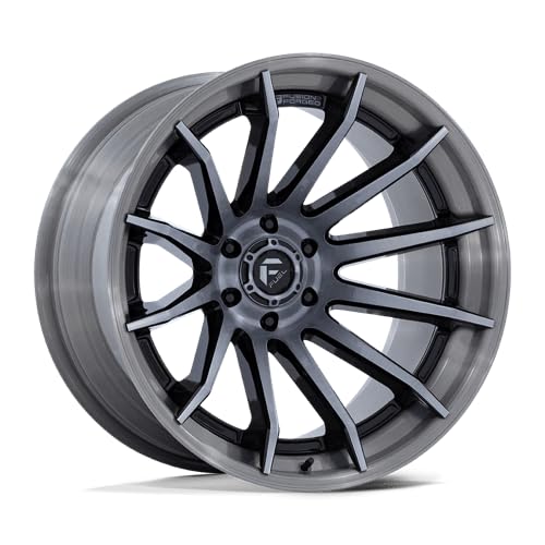 FUEL OFF-ROAD FC403 BURN 20X10, 5X5.0, 4.79, -18mm GLOSS BLACK WITH BRUSHED GRAY TINT FACE & LIP - FC403BT20105018N