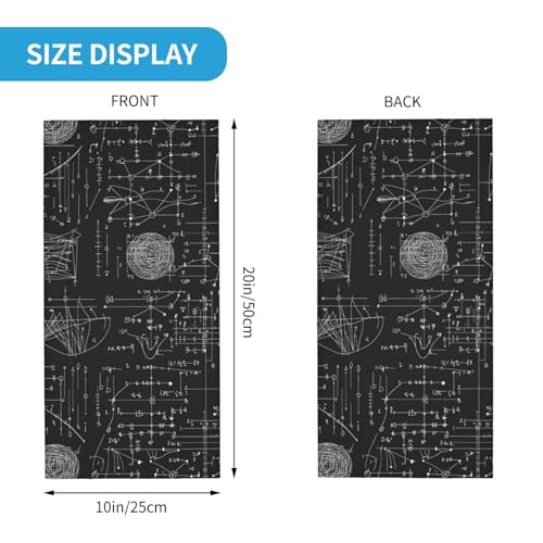 Chemistry Formulas Pattern Neck Gaiter Face Mask Scarf Bandana Head Wrap Uv Protection Balaclava For Sports2