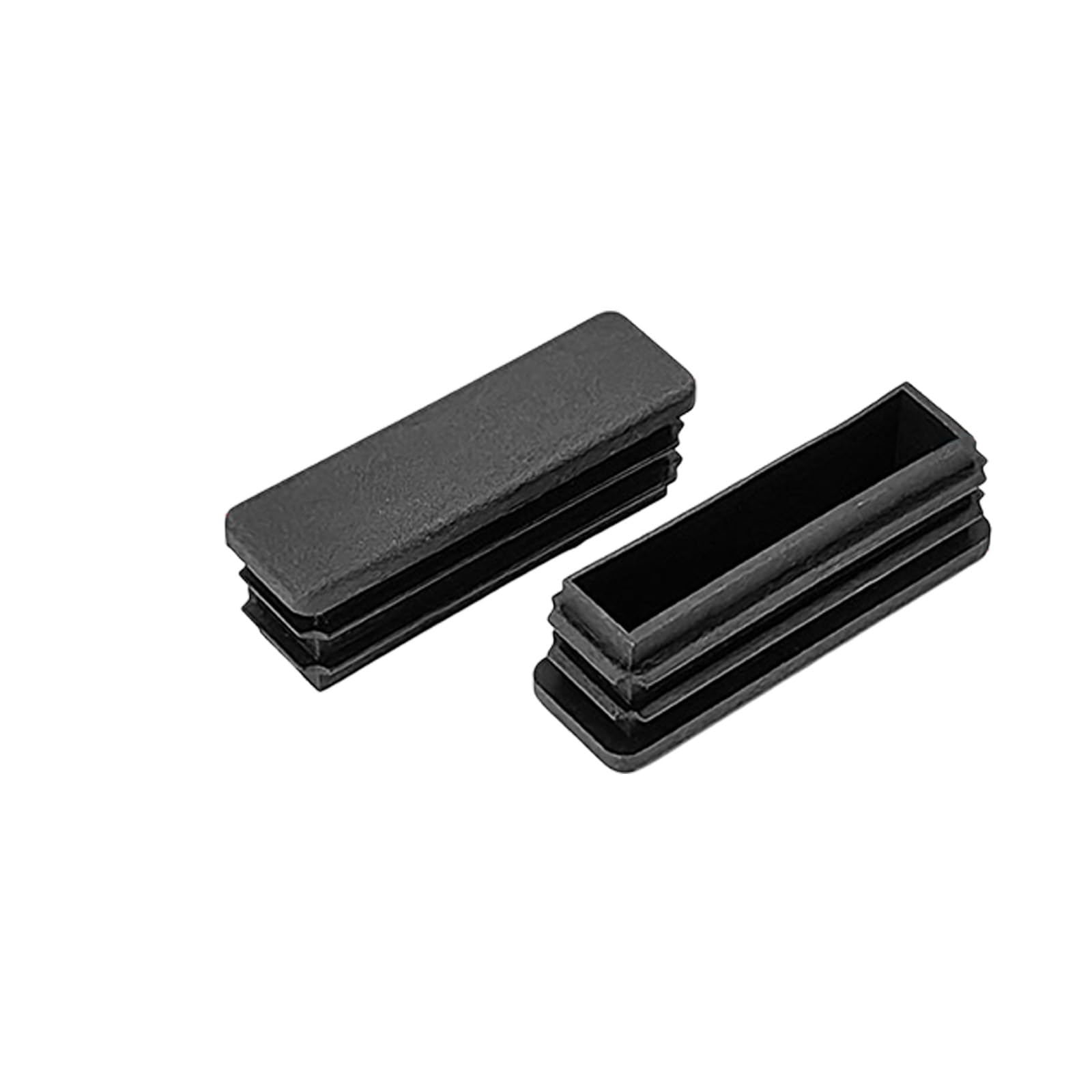 12Pcs Black Rectangle Blanking End Caps Tubing End Cap Insert Blanking Stopper Pipe Tube Cap