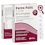 FERRO FOLIC Integratore Ferro 160 compresse ad alto dosaggio, ferro acido folico e Vitamina B12 con Complesso B e Vitamina C. Ferro Bisglicinato alta biodiodisponibilità e Acido Folico naturale.