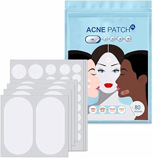 80 PCS Acne Pimple Patches Invisible Pimple Patches Skin Patches for Zit Breakouts Effectively Relieve Common for Face Chin or Body Acne Spot