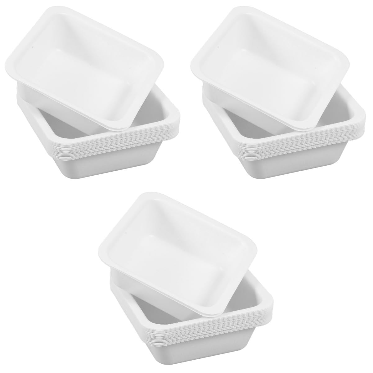 FUNOMOCYA 60 Pcs Weighing Pan Laboratory Equipment Sample Weighing Trays Weighing Plates Weighing Dishes Weigh Boats Laboratory Supplies Measuring Weigh Boat Lab Equipment Plastic White