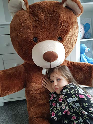 Odolplusz Teddybär 205cm | Farbe : Braun | Groß Teddy Bear Plüschbär Stofftier Kuscheltier Plüschtier XXL – Bild 6
