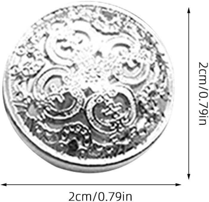 Gadpiparty 30pcs Silver Hollow Metal Buttons for Coat Jackets DIY Sewing Craft Durable Rust Resistant Decorative Flat Buttons for Clothing Accessories image 2
