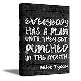 Mike Tyson Canvas Wall Art Mike Tyson Quotes Monochrome Art American Sport Star Wall Decor...