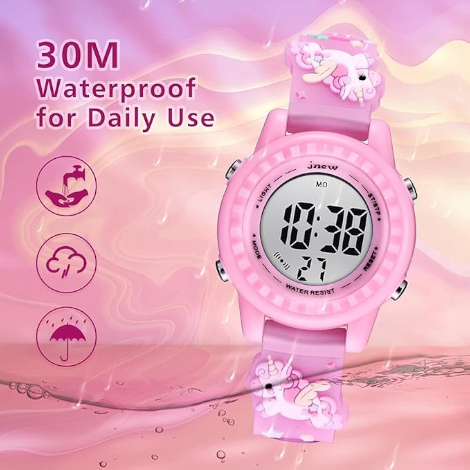 Kids LED Unicorn Watch with Silicone Strap