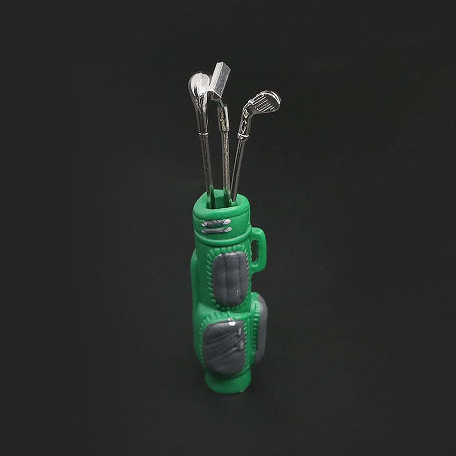 Mini Golf Clubs with Golf Bag Decoration Accessories for for 1/6 1/12 Dollhouse Toys 1:10 RC Crawler Car TRX4 SCX10 D90 D110 TF2 (Green)