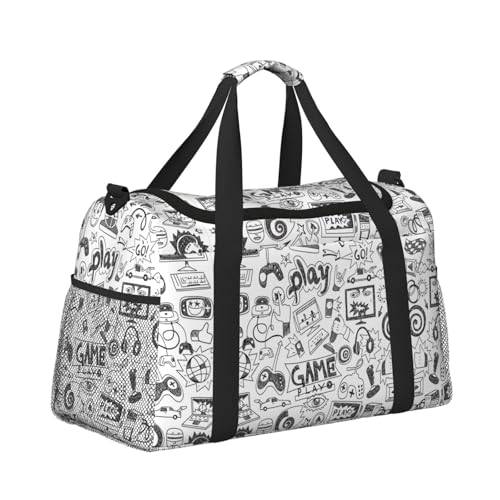 Video Game Boys print Personal Item Bag Large Duffel Bag Travel Bag Weekender Bag Gym Bag Tote Duffel bag3