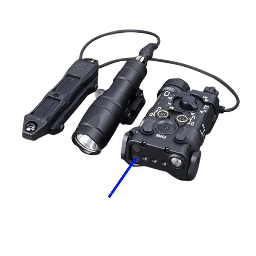 Metal L3-NL Box Aiming Laser Sights(with Blue Laser+IR Laser+White Light), and M300A Strong LED Flashlight, and NF Modular Dual Wire Remote Pressure Switch(SF+2.5 Plug) Combo,BK
