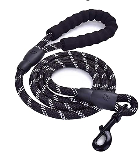 PURAM Dog Leash 4FT Nylon Rope Cord Training Pet Walking Leashes for Small and Medium Sized Pet Thick Reflective Heavy Duty Rope with Anti Slip Padded Cord for Dogs, Cats and Pets with Strong Hook