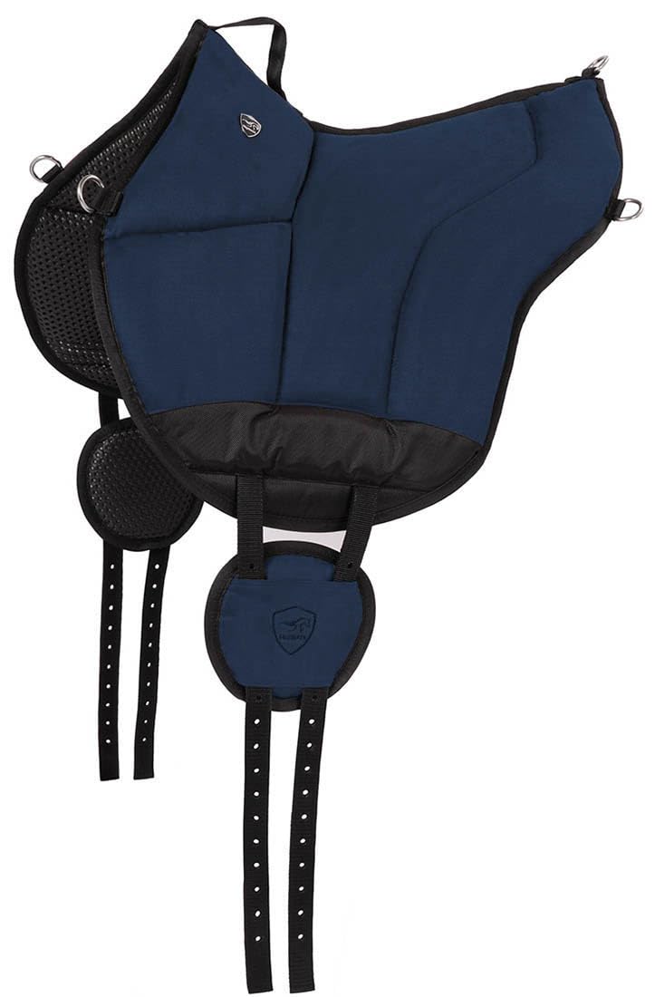 Equinate Toledo Tapis d'équitation en microfibre bleu marine – Tapis de bareback avec dessous en néoprène facile d'entretien – Coussin d'équitation sans arbre
