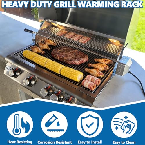 Image of Warming Rack for Blaze 32 Inch 4 Burner Gas Grills, Grill Top Rack Warm Grate Shelf Accessory for BLZ-4 BLZ-4LTE2 BLZ-4LTE2-NG BLZ-4LTE2-LP, Blaze Premium BLZ-4LTE3-NG BLZ-4LTE3-LP, BLZ-32-033