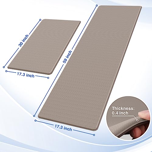 image for StepRite Kitchen Mats, 2PCS Kitchen Rugs, Cushioned Anti Fatigue Kitch