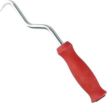 Tie Wire Twister Tool for Concrete Rebars, Manual Steel Bar Hook with Slip-Resistant Handle, Hardened Steel Construction Hand Tool for Binding Metal Rods, BlueRed