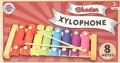 Wooden Classics Xylophone 8 Rainbow Coloured Notes Educational Musical Toy Ages 3+