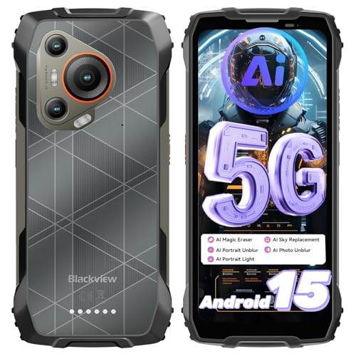 Blackview BL7000 Android 15 Telephone Portable Incassable, 5G Smartphone Incassable 6,78''FHD+ 120Hz, 24Go+256Go/TF 2To, Téléphone Chantier 7500mAh,...