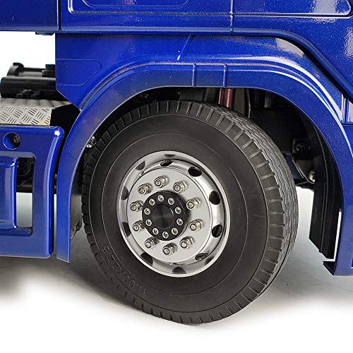 Que-T 2Pcs Metal Front Wheel Hubs Rims For 1/14 Tamiya Tractor Climbing Trailer Rc Car Upgrade Parts #TOP6