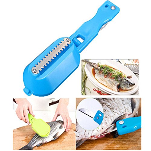 ICYANG 2 Stück Fischschuppen Entferner Fischschaber Schnellreiniger Hause Küche Sauber Praktische Schäler Werkzeuge Cover