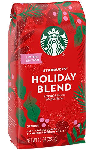 Starbucks Limited Edition Holiday Blend Medium Roast Ground Coffee, 10 oz. Bag (Pack of 2)