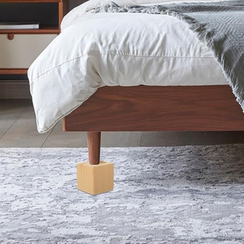 Elevadores de madera para cama y sofá, tacos de 6 cm de altura para patas de mesa y muebles 8
