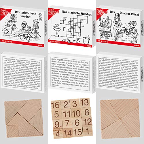 Bartl 500268 Knobelspiele aus Holz Puzzle Set E (9 Puzzles) Geschicklichkeitsspiele für Erwachsene und Kinder – Ansicht 3