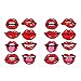 Artibetter 80 Pcs Bouche Autocollants Visage Couverture Autocollants Lèvres Autocollants Sourire Décalcomanies pour Visage Couverture Bandana Chapeaux