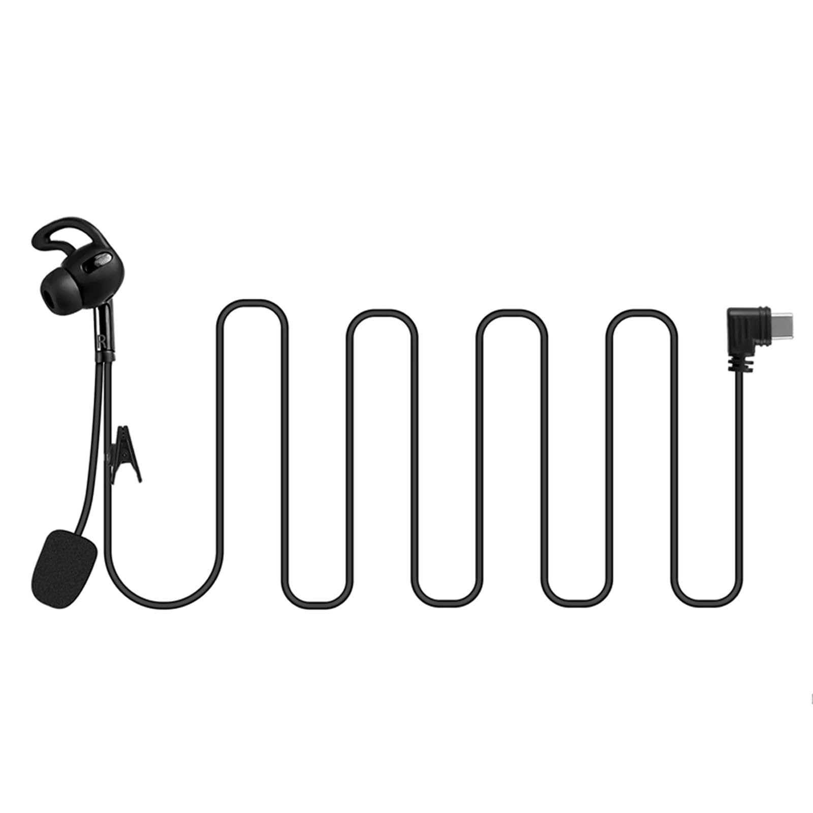 GaiRen USB C Right-Ear Referee Headset, Earpiece with Mic Fit for Upgraded V6 Pro V4 Plus Soccer Football Coach Intercom Radio