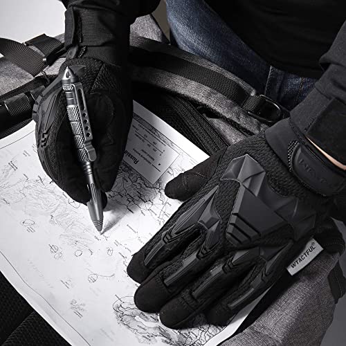 Wtactful B35-BLACK-M-RE Rubber Guard Full Finger Tactical Gloves thumb #4