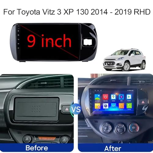 Radio de coche 2 DIN para Toyota Vitz 3 XP130 con GPS y Bluetooth 1G+32G 2