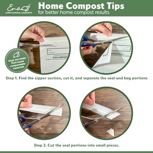 Earth'S Natural Alternative ECF-SNKPK150 100% Compostable Food Storage Bags [Sandwich 150 Pack] Eco-Friendly Freezer Bags thumb #5