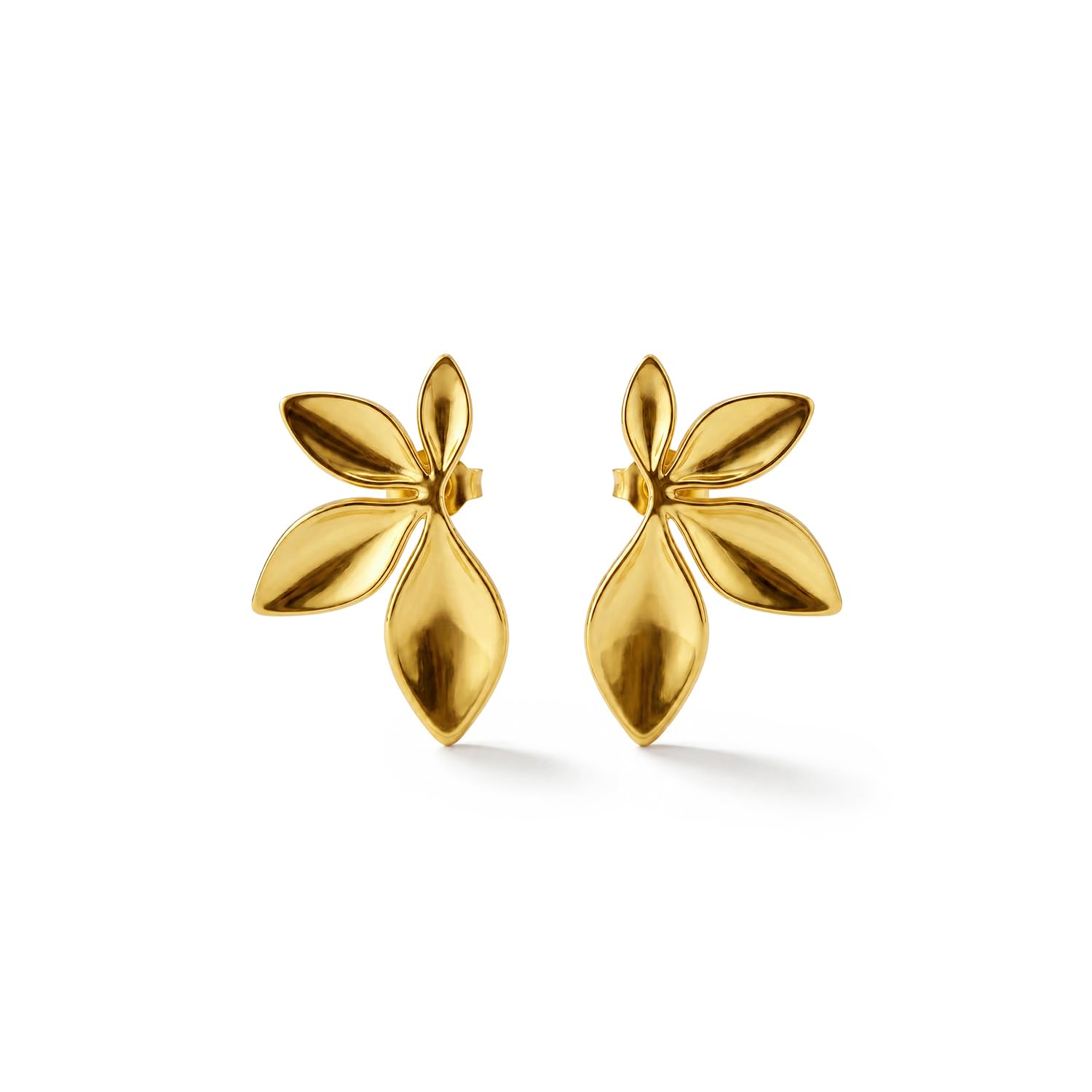 palmonas Elegant Leaf Stud Earrings for Women - Waterproof & Anti-Tarnish-picture-42