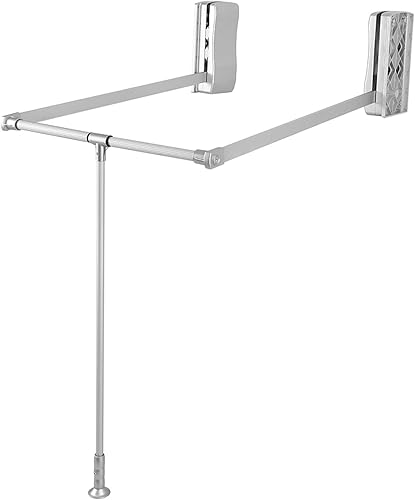 Miniatura 9 de Greensen Barra desplegable para armario, organizador de riel de elevación ajustable para armario, sistema de almacenamiento para colgar ropa, barra