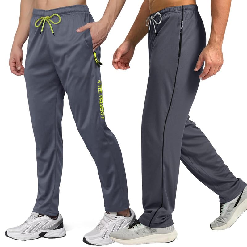 Image of Pinkmint Men's Combo Casual Trousers l Stylish Side Pocket with Zip l Lightweight & Comfortable Troser Pant for Summer (Pack of 2)