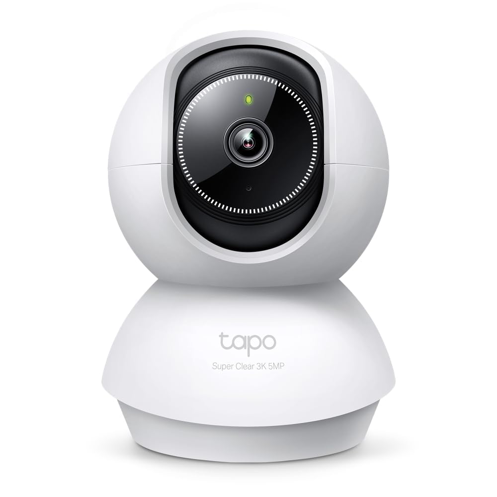 Tapo Tapo 3K(5MP) Caméra de Surveillance WiFi intérieure 360°, détection IA, Suivi Intelligent Sirène, Vision Nocturne, Audio bidirectionnel, Mode Privé, Compatible avec Alexa pour Bébé/Animaux C230