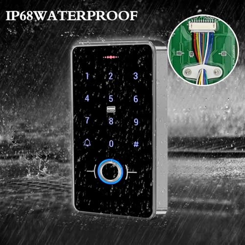Serrure Magnetique, Système de contrôle d'accès de porte étanche IP68, biométrie, clavier RFID, alimentation électrique, serrures à gâche magnétique électrique for la maison, 180KG ,Système de sécurit – vue 3