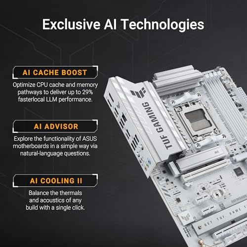 Image of ASUS TUF Gaming B850-PRO WIFI7 W NEO AM5 ATX Motherboard, DDR5, DIMM Fit, WiFi 7, 2.5Gb LAN, 3X M.2, 3X USB-C