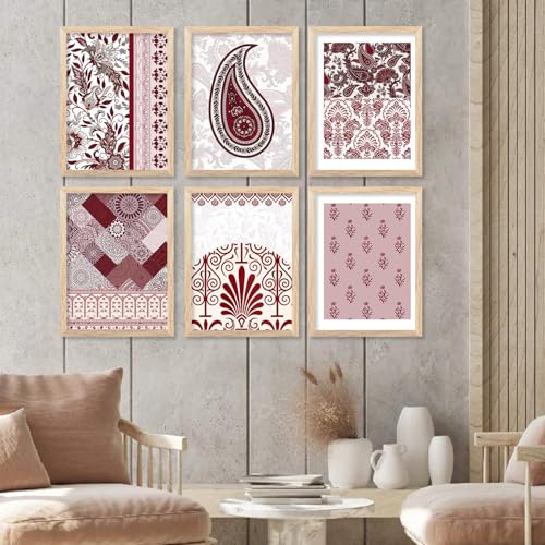 Image of kotart Premium Digital Madhubani Art Paintings with Frame for Home Decor - Framed Painting for Living Room Bedroom Office Room Decor - Painting for Wall Decoration - Pack of 6 (19X25 inch)