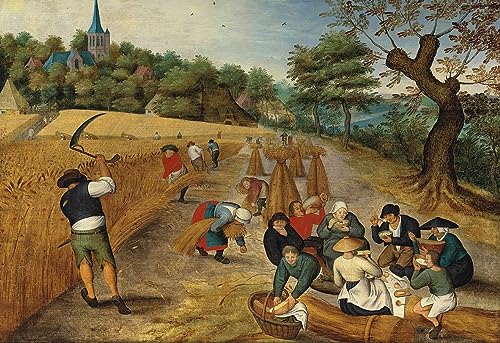 Tableau Zomer Oogster de Pieter Brueghel le Jeune déco murale vintage chambre salon 60x90cm