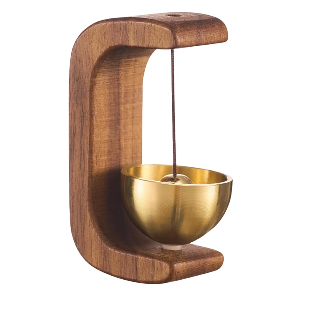 Wood Wind Chime - Elegant Japanese Style Magnetic Doorbell for Home Decor, Shop, Entryways - Solid Wood & Brass Bell, Door Chime for Shop, Porch, Garden, Restaurant, Refrigerator & Home-image-25