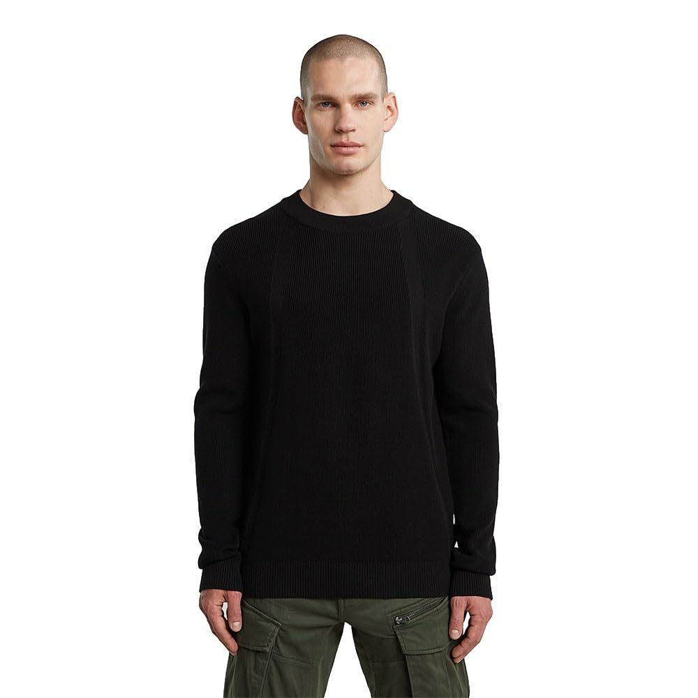 G-STAR 8719965012981 Structure R Knit, Nero (Dk Black D26781-C868-6484), L-image