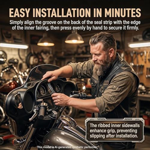 Image of 82 Inch Batwing Inner Fairing Seal Strip for Harley-Davidson Road King