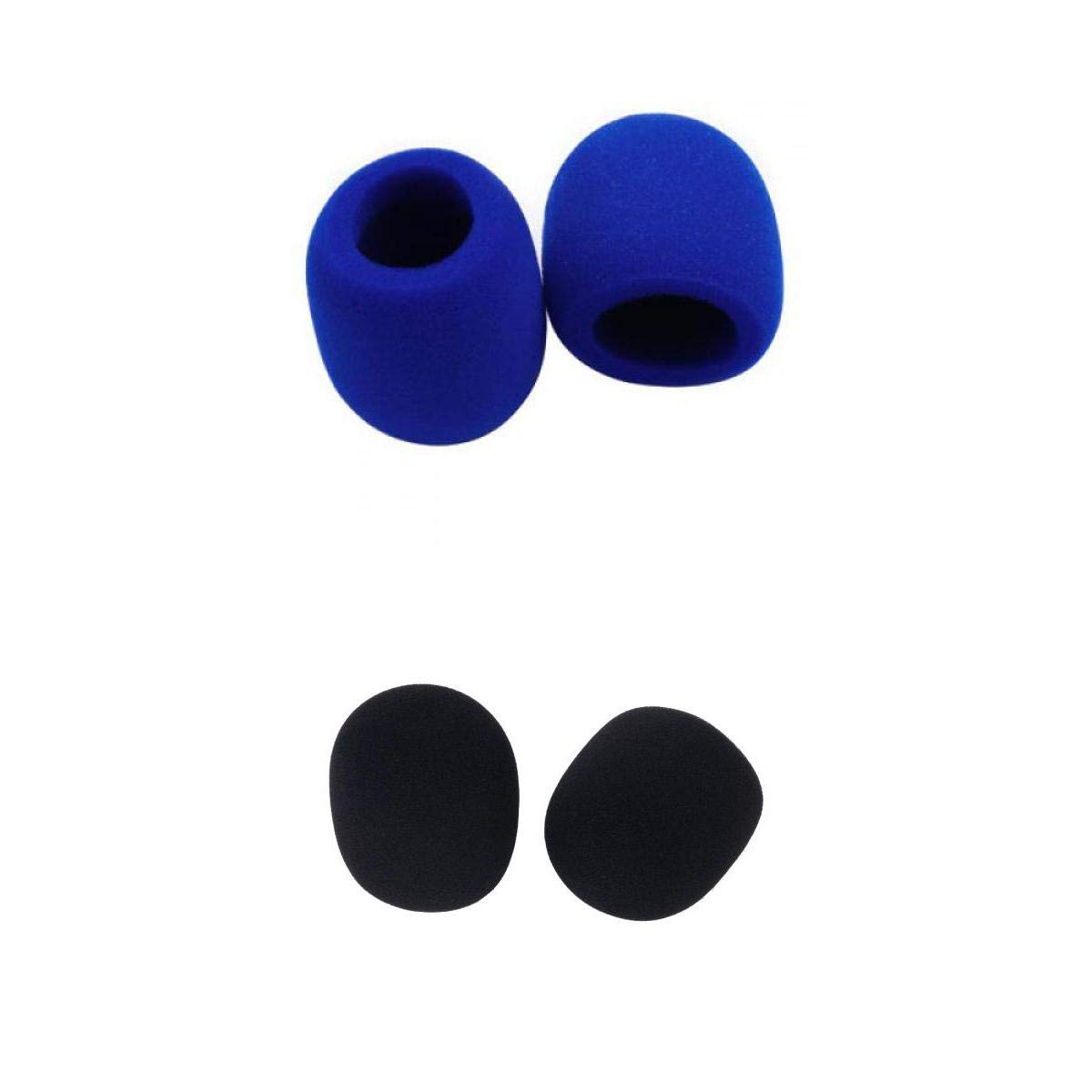 ATORSE Black + Blue Microphone Audio Mic Windscreen Wind Shield Sponge Foam Cover Decor-image-27